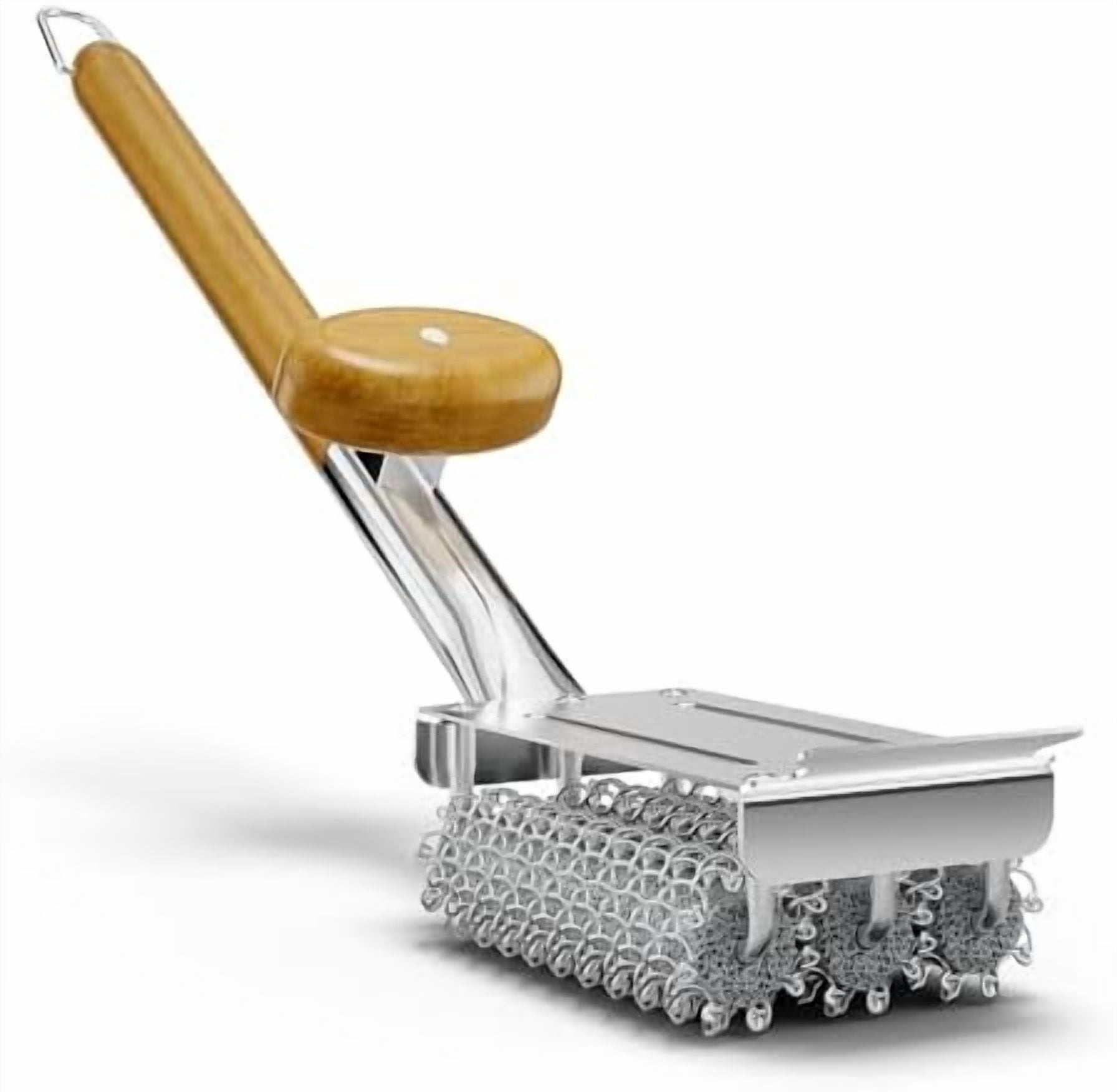 RibRave Grill Brush and Scraper Bristle Free with Dual Grip, 304 Stainless Steel Food-Grade Brush Head, Outdoor Grill Cleaning Brush Safe BBQ Grill Accessories Cleaner for Porcelain/Weber/Charcoal