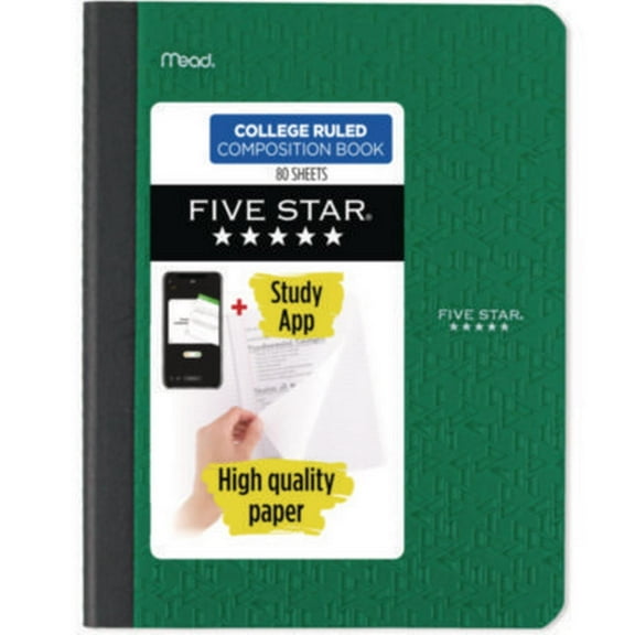 Mead 850065 Composition Book, Medium/college Rule, Randomly Assorted Cover Color, (80) 9.75 X 7.5 Sheets