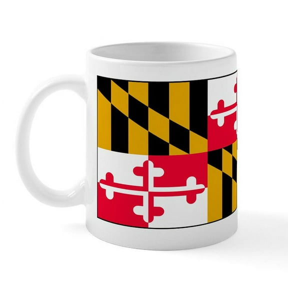 CafePress - Maryland Blank Flag Mug - 11 oz Ceramic Mug - Novelty Coffee Tea Cup