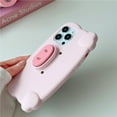 thumbnail image 3 of Phone Case for iPhone 14 Case with Stand, Silicone Cute Kawaii Cartoon Bow 3D Kickstand iPhone 14 Cases for Girls Women （Piglet）, 3 of 14