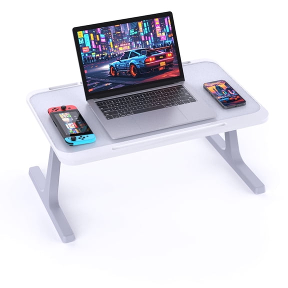 Foldable Laptop Desk for Bed, Tray Table for Writing Reading Notebook Stand for Sofa Couch Floor