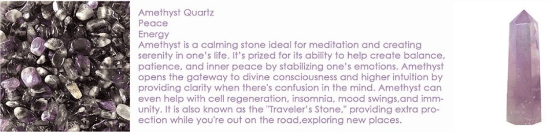 Crystal-Infused Water Bottle - Amethyst Quartz