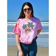 thumbnail image 2 of Island W Palm Trees Tie Dye Cyclone Women -Smartprints Designs, Female Medium, 2 of 4