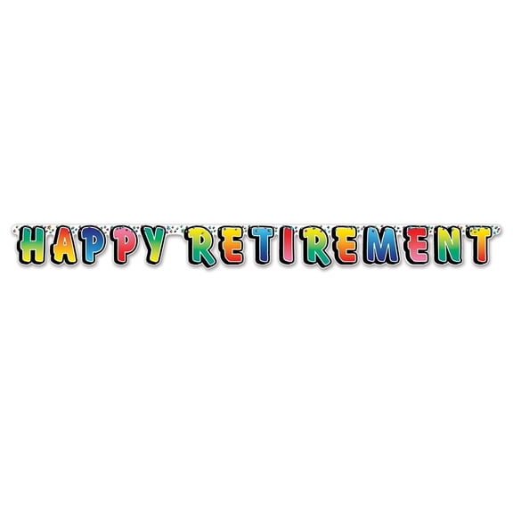 12 Pack Bulk Happy Retirement Party Streamer