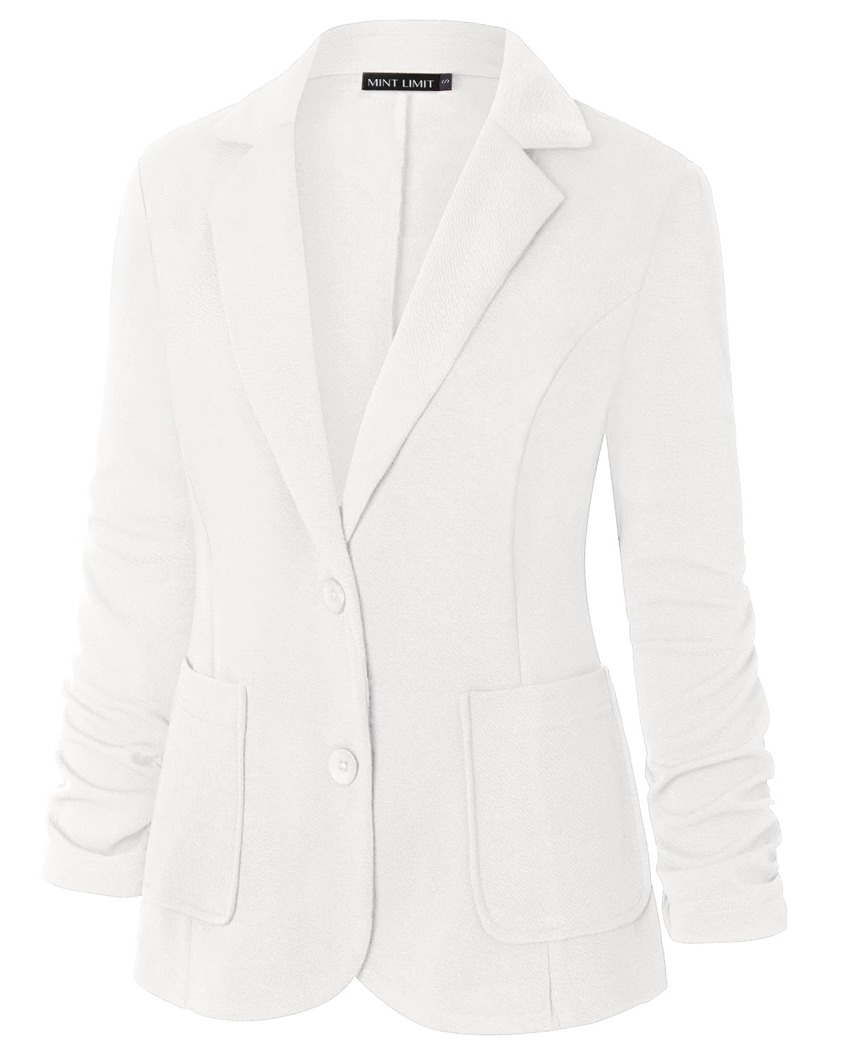 MINTLIMIT Womens Casual 3/4 Sleeve Open Front Blazer Pockets Work Suit Office Jacket