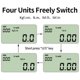 thumbnail image 4 of Medidor de torque con pantalla digital Llave dinamométrica multifunción Dinamómetro torsional Torsiómetro ajustable de 3 modos de funcionamiento con 4 unidades intercambiables para mantenimiento mecán esquí esquí Gafas de esquí, 4 of 5