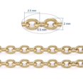 thumbnail image 3 of 304 Stainless Steel Cable Chains Soldered with Spool Flat Oval Golden 2.5x2x0.5mm about 32.8 Feet(10m)/roll, 3 of 7