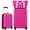 4AAH#Pink, variant on DUOSONG Hardshell Luggage Sets 2Pcs + Bag Spinner Suitcase With Tsa Lock Lightweight 20" + 28" Light Pink ABS Travel Luggage Hard Case