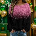 thumbnail image 2 of Telankuip Sparkly Sequin Printed Sweaters for Women Round Neck Long Sleeve Carnival Party Tops Lightweight Soft Comfy Holiday Party Casual Outfits Loose Fit Versatile Blouse 19-Black XL, 2 of 4