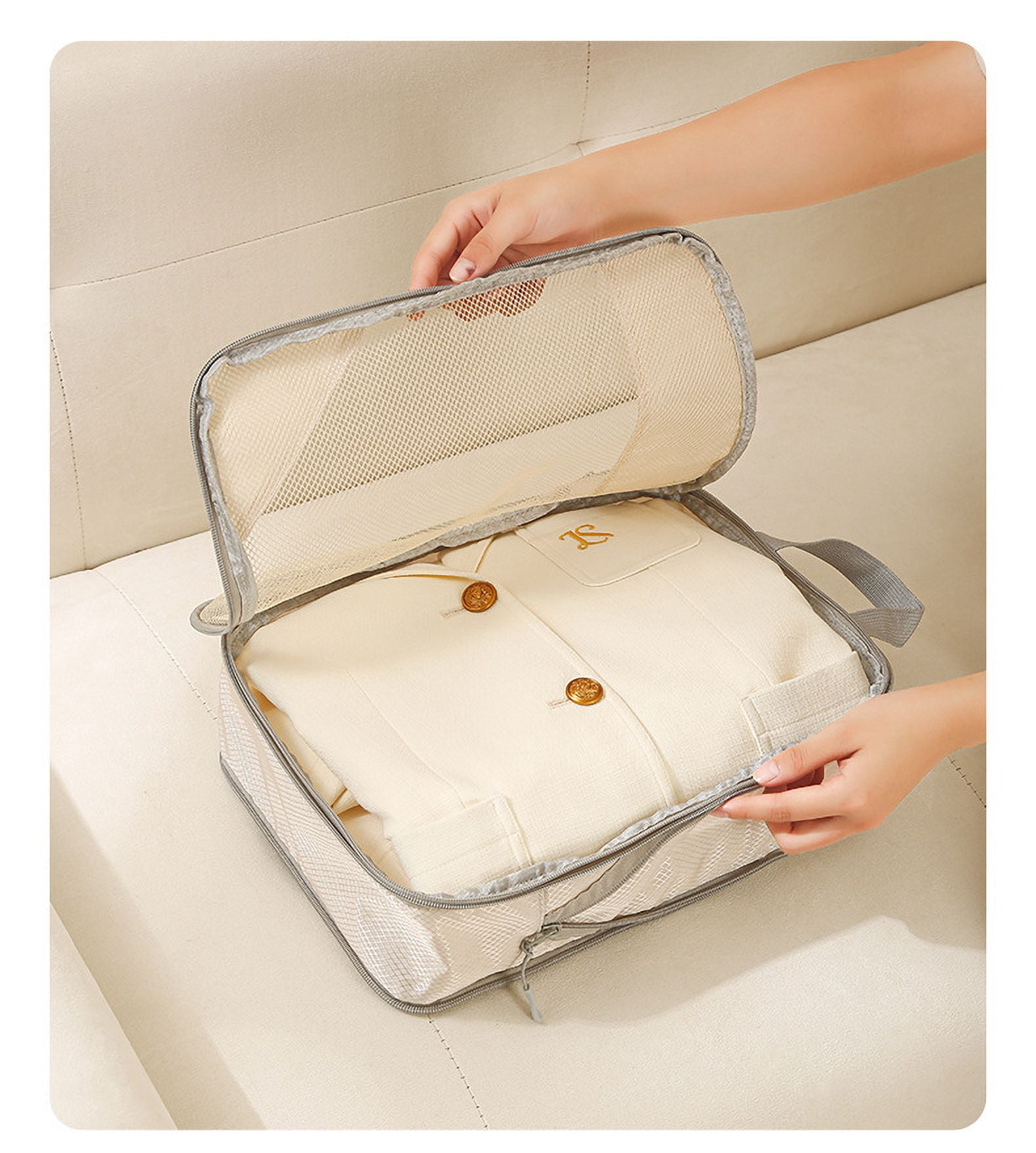 Senya 4PCS Compression Packing Bag,Expandable Compression Packing Bag,Waterproof Compressed Packing Cubes,Convenient Compression Packing Bag,Expandable Compression Packing Bag for Holiday