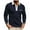 Mens Shirts Navy, variant on Golf Shirts for Men with Pocket and Zipper Collar Long Sleeve T-Shirts Pullover Color-Block Breathable Casual Athletic Workout Tees Tops