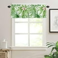thumbnail image 3 of Tropical Palm Leaves Kitchen Curtain Valance, Window Curtain Valance Rod Pocket, 1 Panel Small Valances Window Treatment for Bathroom Living Room Cafe (54x18 inch, Green Plant), 3 of 5