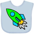 thumbnail image 3 of Inktastic Cute Green Rocket Boys or Girls Baby Bib, 3 of 4