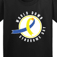 thumbnail image 4 of Inktastic World Down Syndrome Day with Yellow and Blue Ribbon Youth T-Shirt, 4 of 5