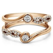 Infinity Ring Guard Enhancer in Sterling Silver (0.34ctw)