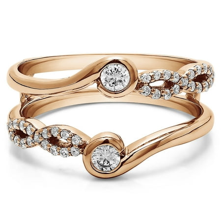 Infinity Ring Guard Enhancer in Sterling Silver (0.34ctw)