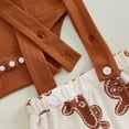 thumbnail image 5 of My First Christmas Baby Boy Outfits Gingerbread Bow Tie Romper +Suspender Pants Overalls +Hats Set Newborn Fall Winter Holiday Clothes, 5 of 8