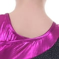 thumbnail image 4 of 3-14T Girls Gymnastics Leotard Kids Dance Ballet Suit Shiny Patchwork Dancewear Dance Ballet Unitard, 4 of 7