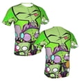 thumbnail image 4 of Mens Invader Zim 3d Print T-Shirt Crewneck Short Sleeve Tee Shirt, 4 of 7