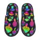 thumbnail image 1 of Fotbe Bright Mushrooms Pantuflas Peludas para Mujer con Estampado, Zapatillas de Peluche, Zapatos de Invierno para Casa, Uso Interior y Exterior-Large, 1 of 8