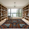 thumbnail image 2 of ODIKA 4' x 6' Machine Washable Non-Slip Area Rug, aztec geometric High Traffic Rug, Orange, 991861, 2 of 7