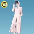 thumbnail image 6 of successthop Sun Protection Clothing Women Hooded 闀挎 Long Sleeve Solid Jacket for Outdoor Driving Traveling Hiking Fishing Pink Free Size, 6 of 7