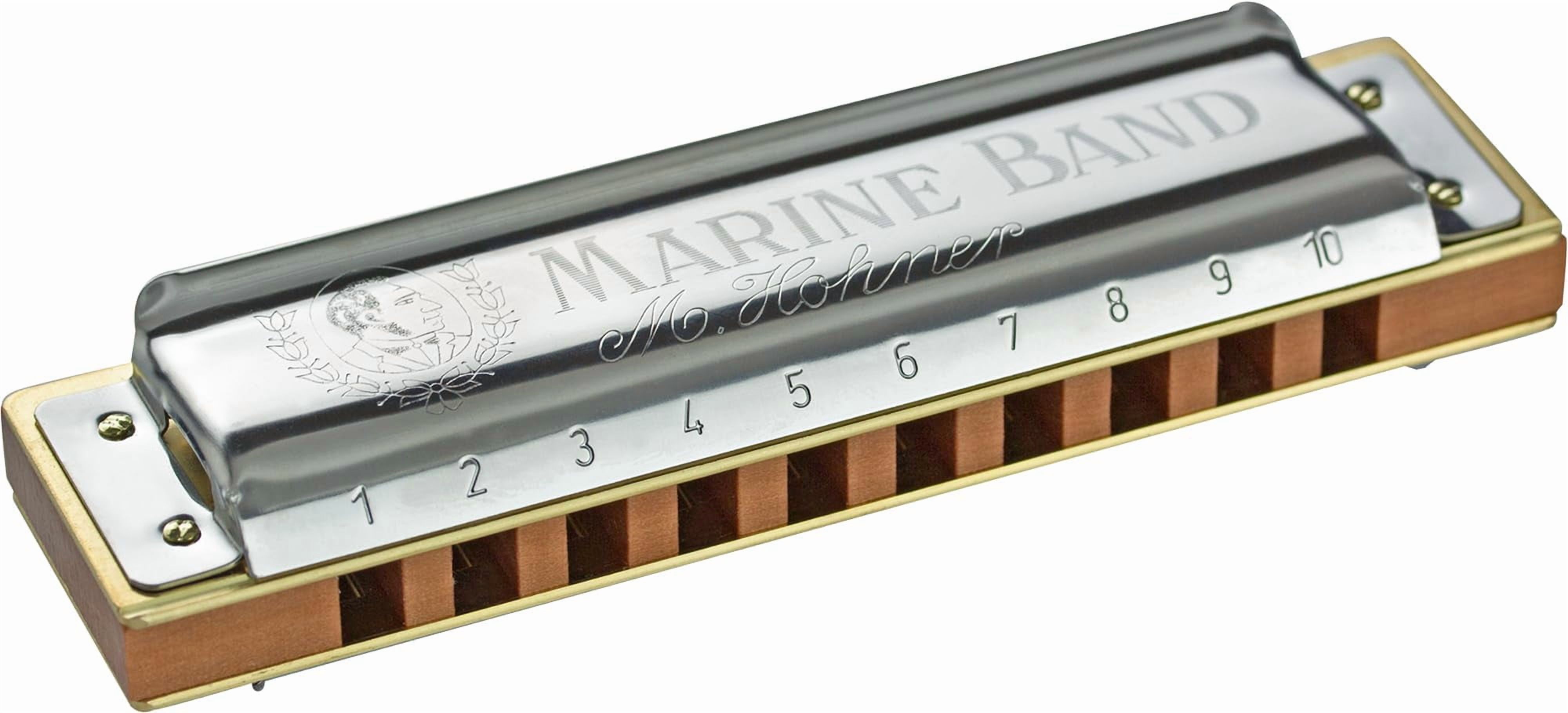 Hohner Marine Band 1896 Harmonica - Key of C w/ Instructional Manual