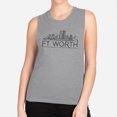thumbnail image 2 of Skyline Fort Worth Texas Women's Muscle Tank Small Heather Grey, 2 of 5