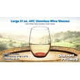 thumbnail image 4 of 10 ARC Stemless Wine Glasses Set, 21 oz. - Chardonnay, Cabernet, Merlot, Sauvignon - Red, 4 of 5