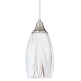 thumbnail image 1 of Luces colgantes karyfine Mini Milk Glass con níquel cepillado, 1 of 8