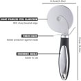 thumbnail image 3 of Less Than 5 Cutter Pizza Cutter Wheel Premium Kitchen Pizza Cutter Super Sharp and Pizza Slicer Pizza Wheel Black, 3 of 9