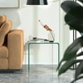 thumbnail image 3 of Gymax Table d'Appoint en Verre Trempé Transparente Table d'Appoint de Sofa Table d'Accent Salon, 3 of 10