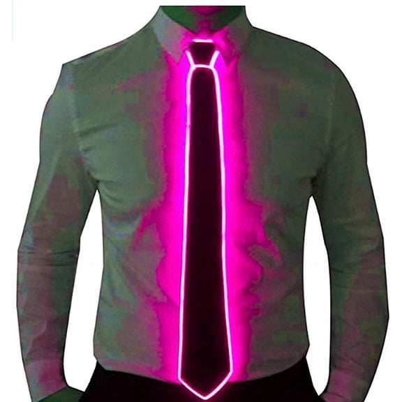 LINLIN Light Up Neckties Luminous LED Tie Adjustable Flashing LED Light Up Tie Man Light Up Fanny Ties Novelty Necktie For Men LED Light Up Ties Costume Accessory