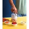 thumbnail image 5 of Electric Mini Garlic Chopper, Rechargeable and Portable Processor with Stainless Steel Blades, High Powered Mincer for Chopping Garlic, Ginger, Chili, Minced Meat, Onion, Etc Kitchen Tools, White, 5 of 8