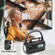 thumbnail image 3 of 10000mAh Emergency Solar Crank Radio, AM FM Weather Radio, Digital Display, 3-Way Powered Crank, Solar Radio with Type Charger, Flashlight, Reading Li, 3 of 4