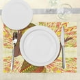 thumbnail image 3 of Ambesonne African Place Mats Set of 4, Dancing Woman Hand Drawing, Standard Size, Green Red Yellow, 3 of 6