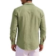 thumbnail image 6 of Vetsdori Mens Linen Shirts Long Sleeve Winter Work Button Up Pocket Casual Plain T-Shirts for Men Travel, 6 of 9