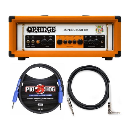 UPC: 0196271225805 | Orange Amps Super Crush 100W Guitar Amplifier Head with Speaker Cable Bundle