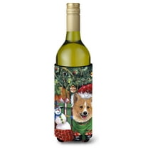 Corgi Under my Christmas Tree Wine Bottle Hugger