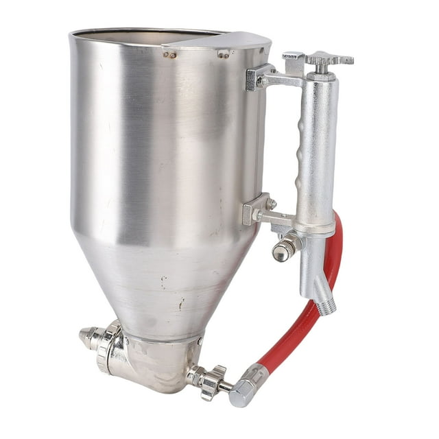 Cement Cement Mortar Sprayer Stainless Steel Air Hopper Spray for Exterior Wall Painting 1/4 Inch Inlet