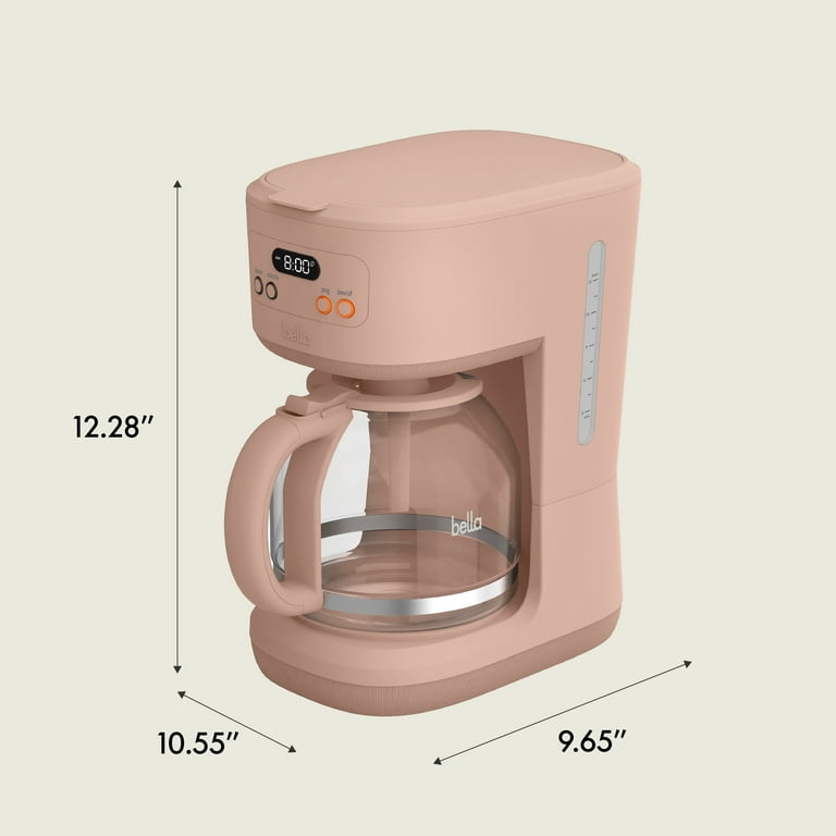 bella 12 Cup Programmable Drip Coffee Maker with Glass Carafe, Auto  Shut-Off, Blossom - Walmart.com