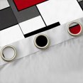 thumbnail image 3 of Manfei Red Square Curtains and Drapes (52x84), Modern Geometric Curtains Pack of 2, Chic Abstract Black Out Curtains, Window Curtains Room Decor, 3 of 6
