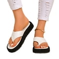 thumbnail image 6 of YOUYEDIAN Womens Sandals Summer Beach Shoes 2026 Wide Non Slip Slip on Slippers Comfortable Open Toe Orthopedic Sandals (White), 6 of 7