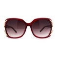 thumbnail image 2 of Womens Rhinestone Bling Ribbon Arm Butterfly Plastic Sunglasses Burgundy Smoke, 2 of 4