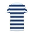 thumbnail image 5 of Summer Women Eyelet Tops Hollow Out Breathable T-Shirts Stripe Causal Blouses V Neck Lounge Tunic Tops Trends Lightweight Tee Shirts Going Out Outfits, 5 of 5