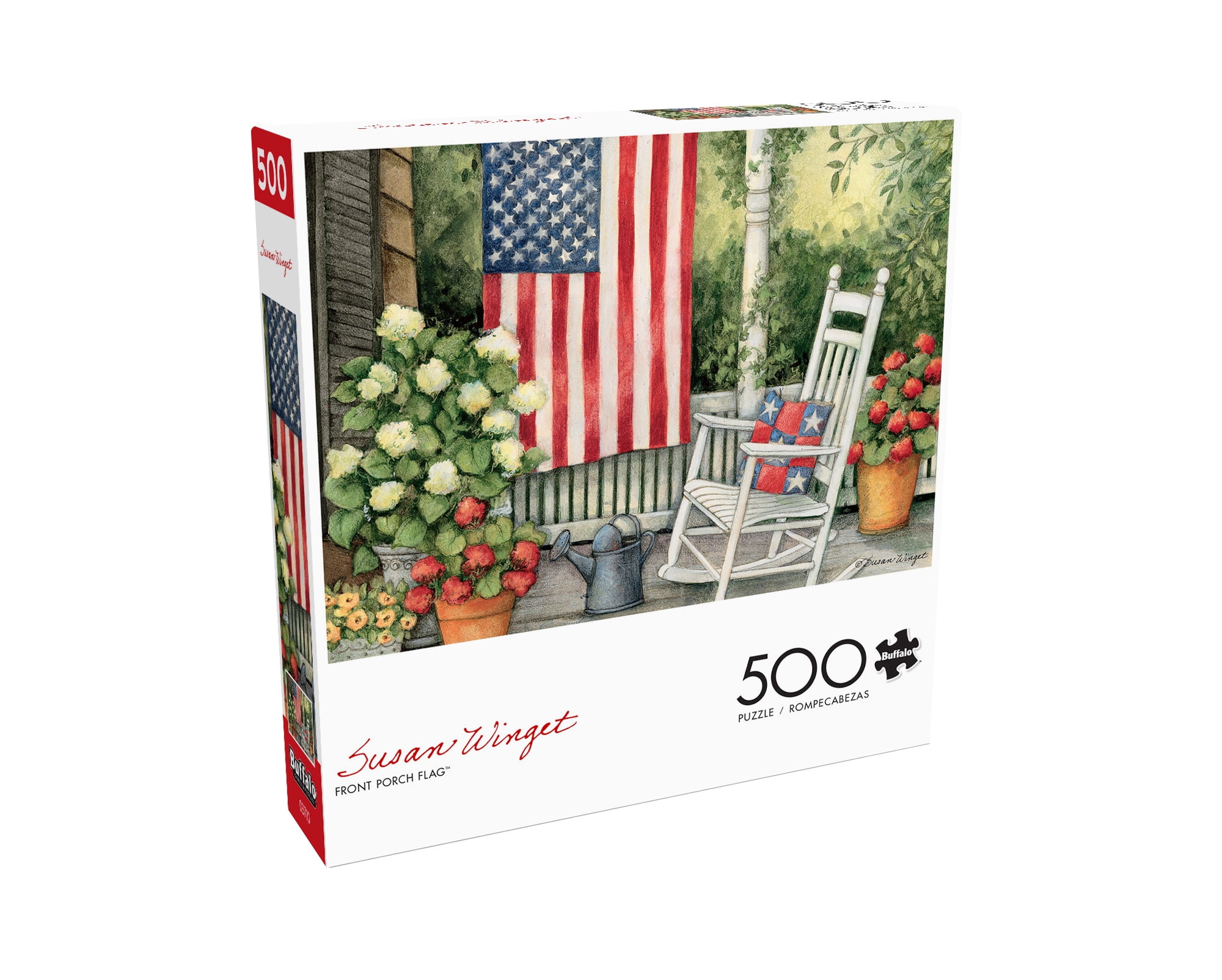 Buffalo Games 500-Piece Susan Winget Front Porch Flag Jigsaw Puzzle