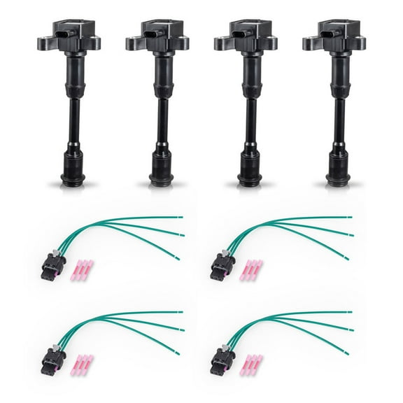 Set of 4 ISA Ignition Coil & 4 Ignition Coil Connector for 2013-2019 Ford Transit Connect Escape Fiesta Fusion l4 1.6L Replacement For UF674,S2316