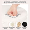 thumbnail image 3 of PINPLUS Pouf Rond de Rangement Repose-Pieds Tabouret avec Plateau en Velours Sherpa Pouf Pliant de Rangement, Repose-Pieds en Bouclé pour Salon, B, 3 of 7