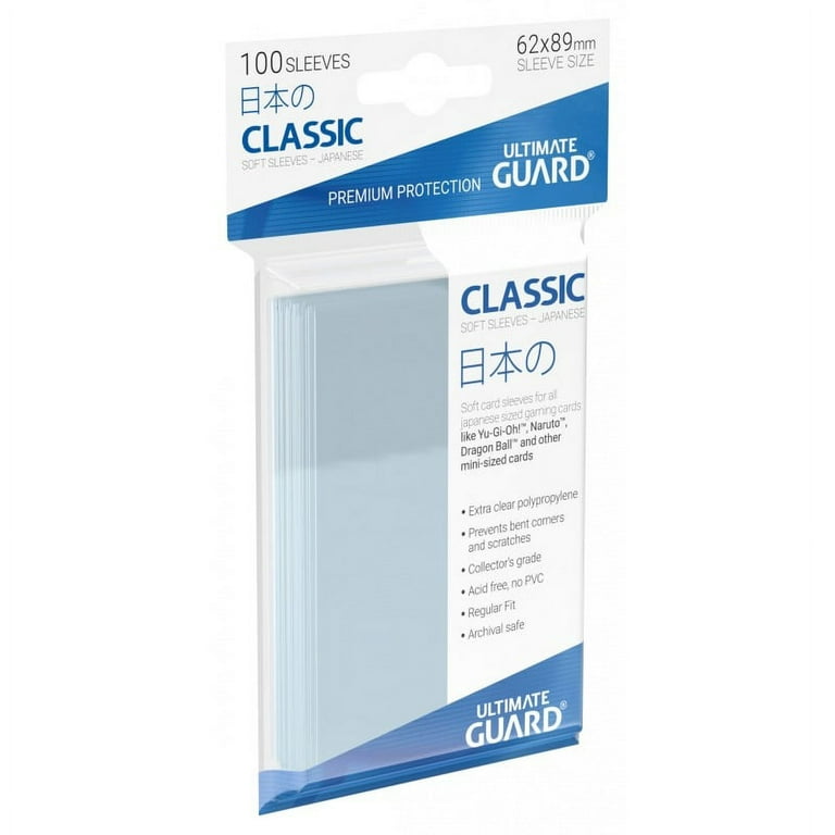 japanese card sleeve size 200 Pack Compatible with Yu-gi-oh Card Sleeve 62x89mm Get 50% more sleeves than a standard pack Card Sleeves (Japanese Size)