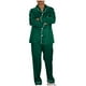 thumbnail image 1 of Pijama de seda satinada para hombre, conjunto de pijama de manga larga y pantalón largo, camisón informal, ropa de dormir cómoda, pijama para hombre, 1 of 8